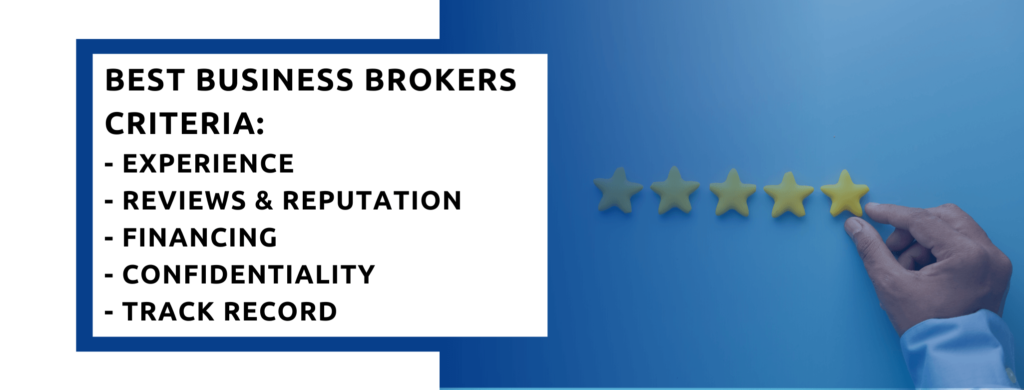 Criteria to rank the best US Business Brokers.