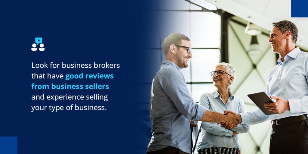 Look for business brokers with good reviews
