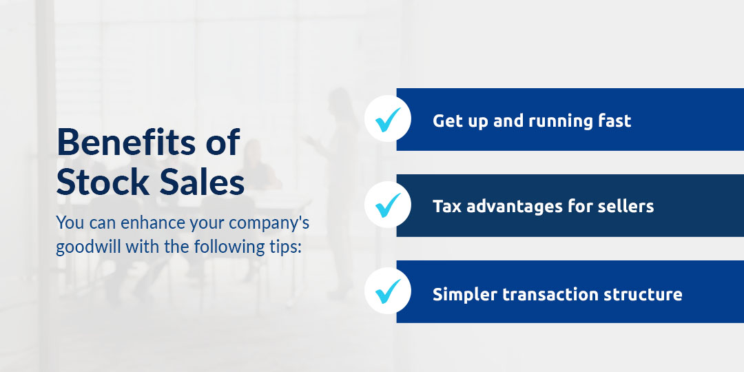 Benefits of stock sales