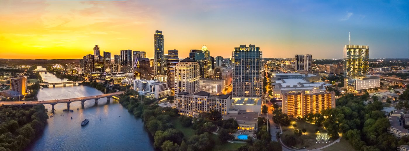 Austin Skyline in Evening