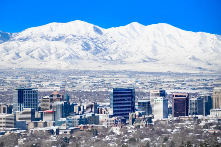 Salt Lake City skyline in Utah